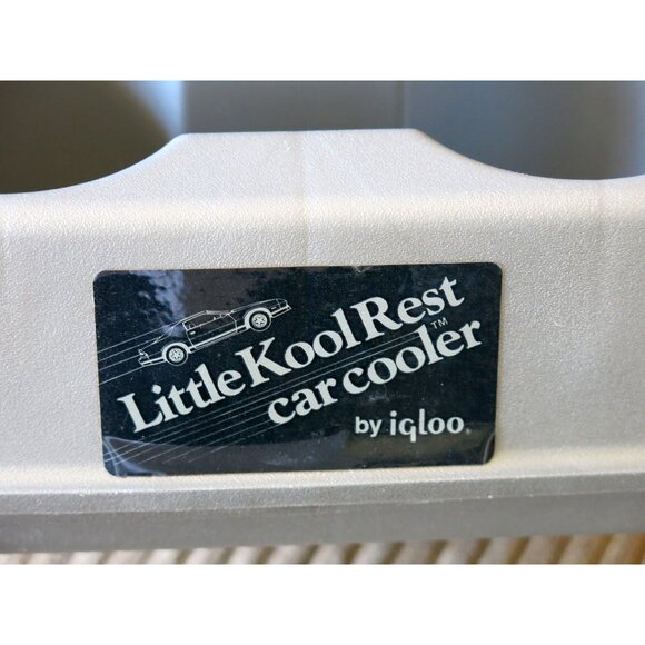Vintage IGLOO Little Kool Rest Car Cooler Gray Blue Ice Console Cup Holder USA - Picture 4 of 15